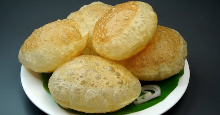 Perfect Crispy Puffy Poori Masala