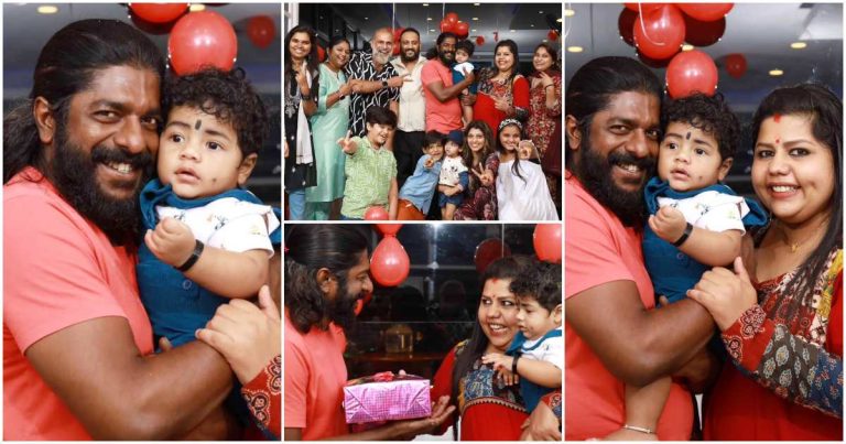 Sneha Sreekumar gave surprise to Sreekumar birthday celebration photo viral