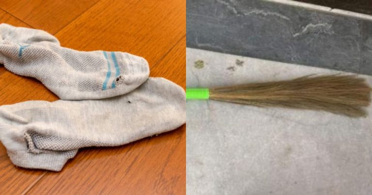 Easy Home cleaning method using old socks