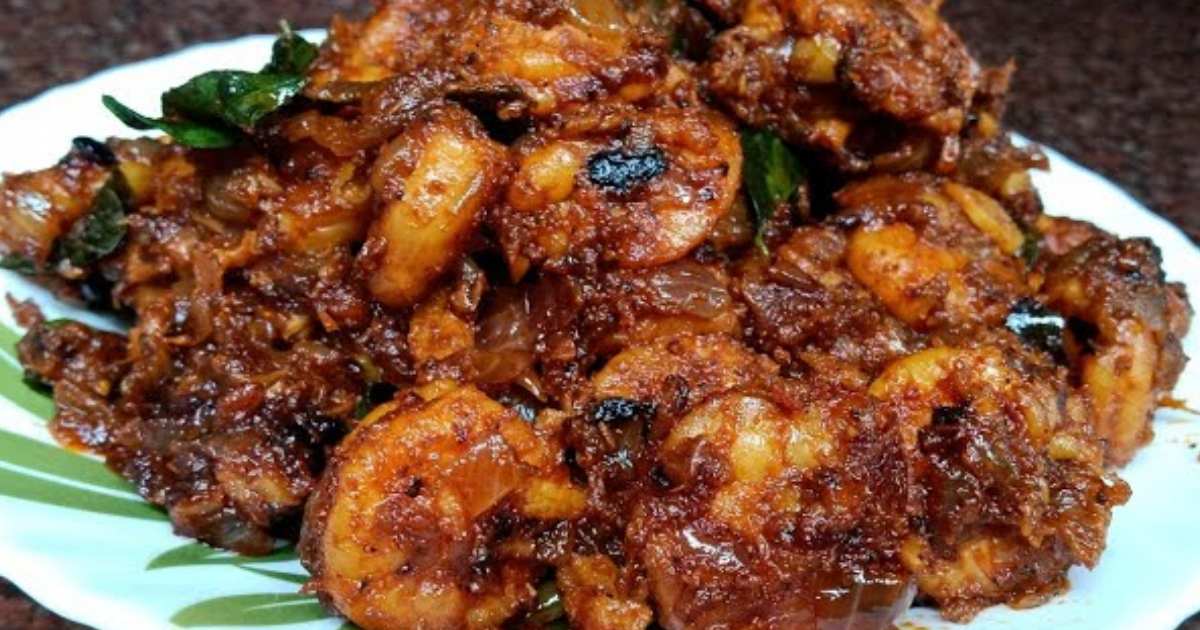 Kerala Style Prawns RoastKonju Roast Recipe