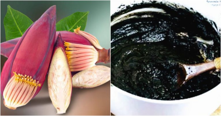 Natural-hair-dye-Using-Banana-Flower-At-Home